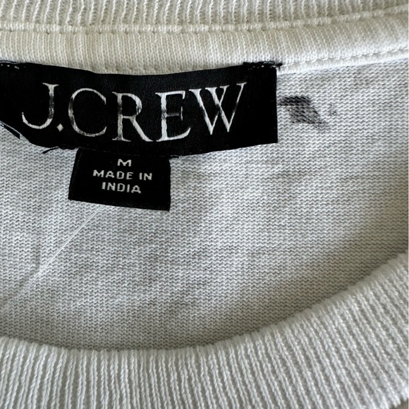 NEW J. CREW Structured muscle T-shirt in mariner cotton white size medium - Picture 9 of 9